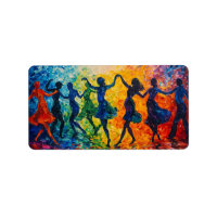 Siluetas coloridas bailando