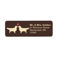 Siluetas de perro Golden Retriever con Pareja de C