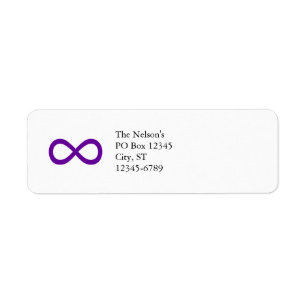 Etiqueta Símbolo de Infinito Morado