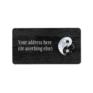 Etiqueta Símbolo de Marble Yin Yang