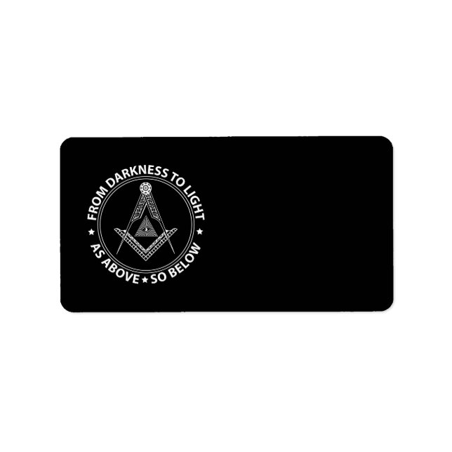 Etiqueta Símbolo de masonería (Frente)