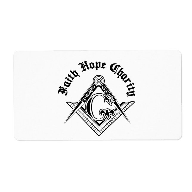 Etiqueta Símbolo de masonería (Frente)