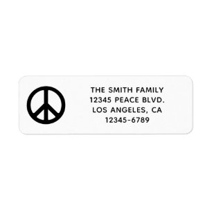 Etiqueta Símbolo de paz negro