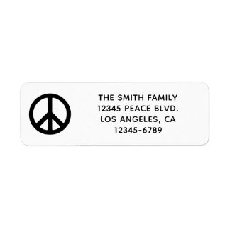 Etiqueta Símbolo de paz negro