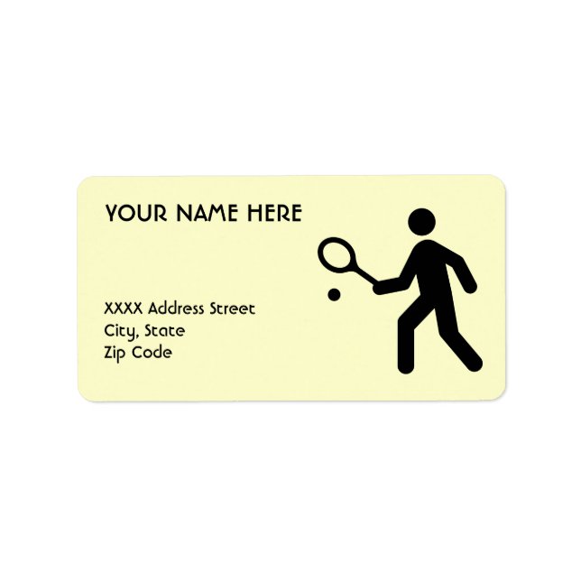 Etiqueta Símbolo de tenis (Frente)