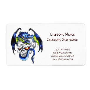 Etiqueta Símbolo del tatuaje del personalizado Guay Blue Dr