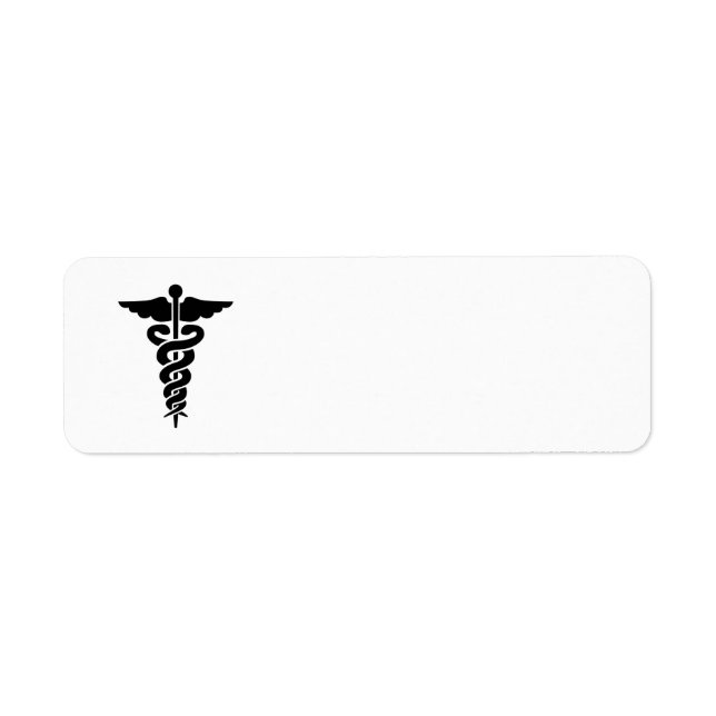 Etiqueta Símbolo médico Caduceus (Frente)