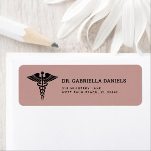 Etiqueta Símbolo médico minimalista doctor atención médica 