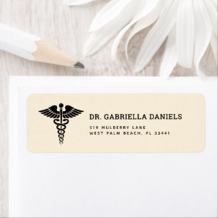 Etiqueta Símbolo médico minimalista doctor profesional sani