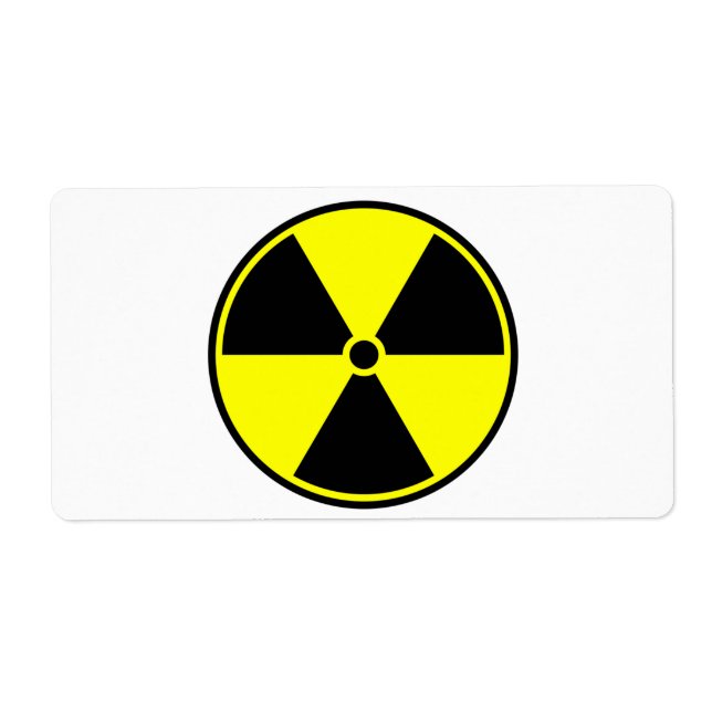 Etiqueta Símbolo radiactivo (Frente)