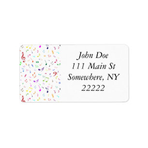 Etiqueta Símbolos musicales en colores del arco iris