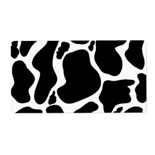 Etiqueta Simple Black Cow Spots Animal
