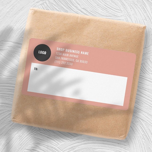 Etiqueta Simple Business Logo Mailing Shipping Labels (Subido por el creador)