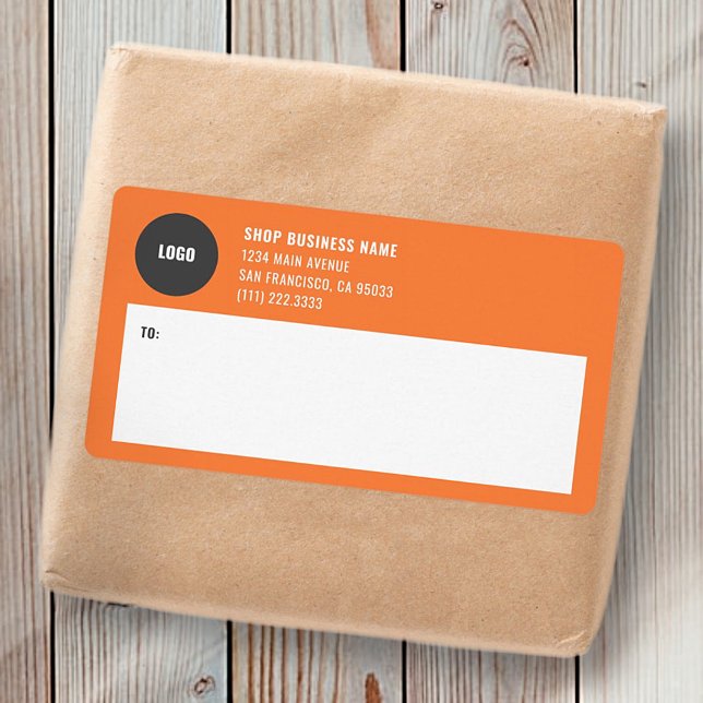 Etiqueta Simple Business Logo Mailing Shipping Labels (Subido por el creador)