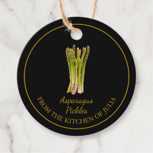 Etiqueta simple casera Asparagus Pickles Hang