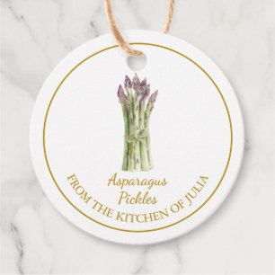 Etiqueta simple casera Asparagus Pickles Hang