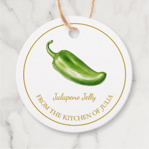 Etiqueta simple casera de Jalapeno Jelly Hang