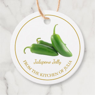 Etiqueta simple casera de Jalapeno Jelly Hang