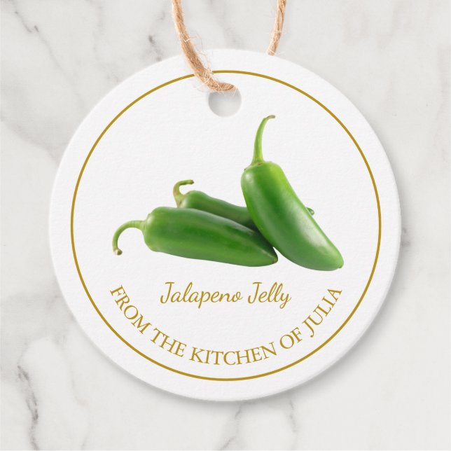 Etiqueta simple casera de Jalapeno Jelly Hang (Anverso)
