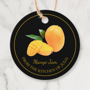 Etiqueta simple casera de mango jam hang