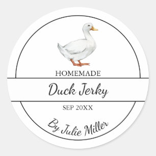 Etiqueta simple casera de pato Jerky