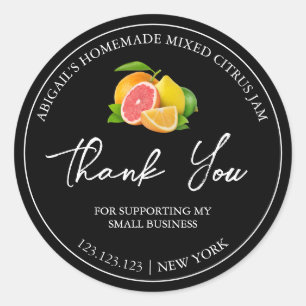 Etiqueta simple casera mixta de cítricos