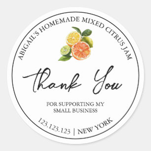 Etiqueta simple casera mixta de cítricos