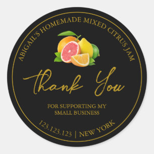 Etiqueta simple casera mixta de cítricos