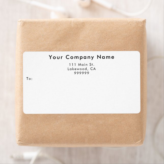 Etiqueta Simple Custom Business Shipping Labels (In situ)