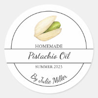 Etiqueta simple de aceite de pistachio casero