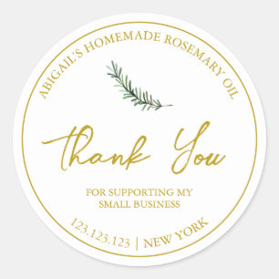 Etiqueta simple de aceite de rosario casero