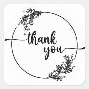 Etiqueta simple de agradecimiento al Pegatina