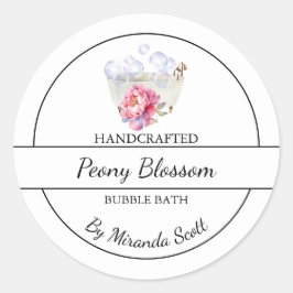 Etiqueta simple de baño de burbujas caseras
