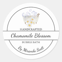 Etiqueta simple de baño de burbujas caseras de cha