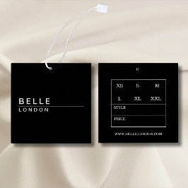 Etiqueta simple de Black Modern Business
