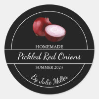 Etiqueta simple de cebollas rojas caseras