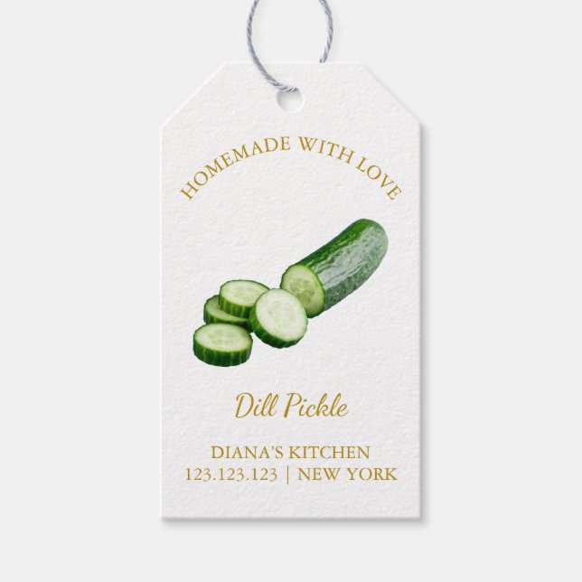 Etiqueta simple de colector casero Dill Pickle Han (Anverso)