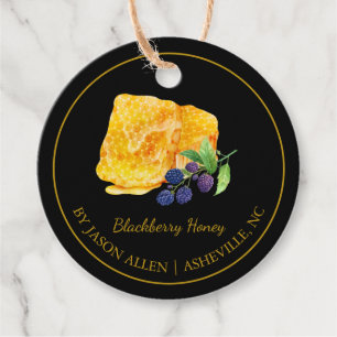 Etiqueta simple de colmena de honeycomb Blackberry