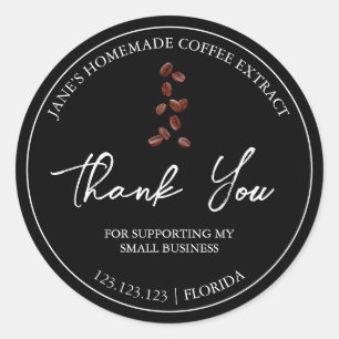 Etiqueta simple de extracción de café casero