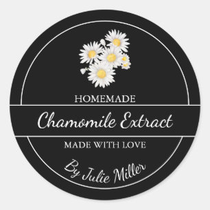 Etiqueta simple de extracción de Chamomile casero