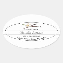 Etiqueta simple de extracción de vainilla casera