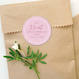 Etiqueta simple de Fiesta de caligrafía de cumplea