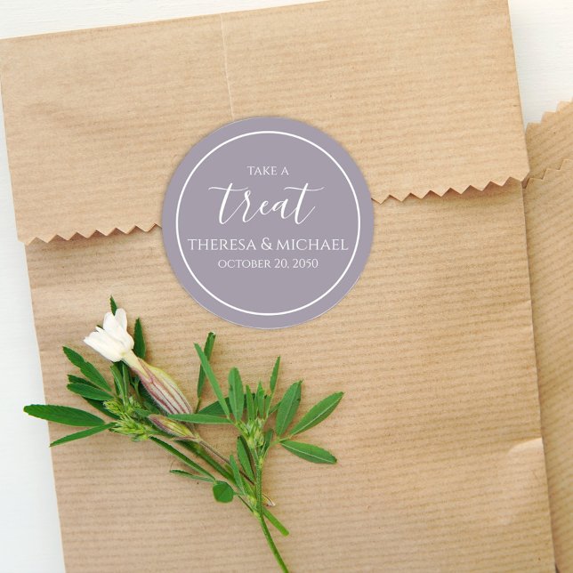 Etiqueta simple de Fiesta de caligrafía de lavanda (Subido por el creador)