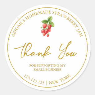 Etiqueta simple de fresa casera