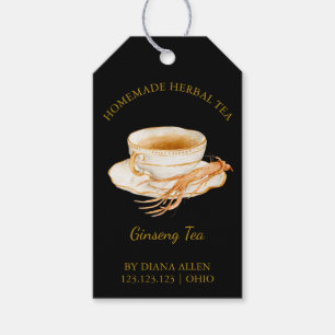 Etiqueta simple de Ginseng Tea Hang