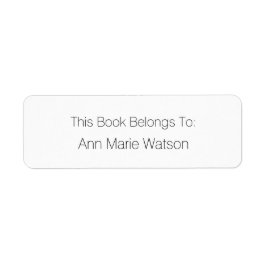 Etiqueta simple de la placa blanca negra