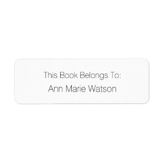 Etiqueta simple de la placa blanca negra