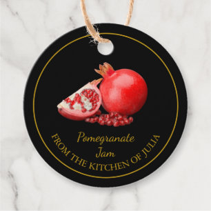 Etiqueta simple de mermelada casera granada casera