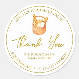 Etiqueta simple de pan casero