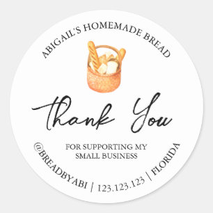 Etiqueta simple de pan casero